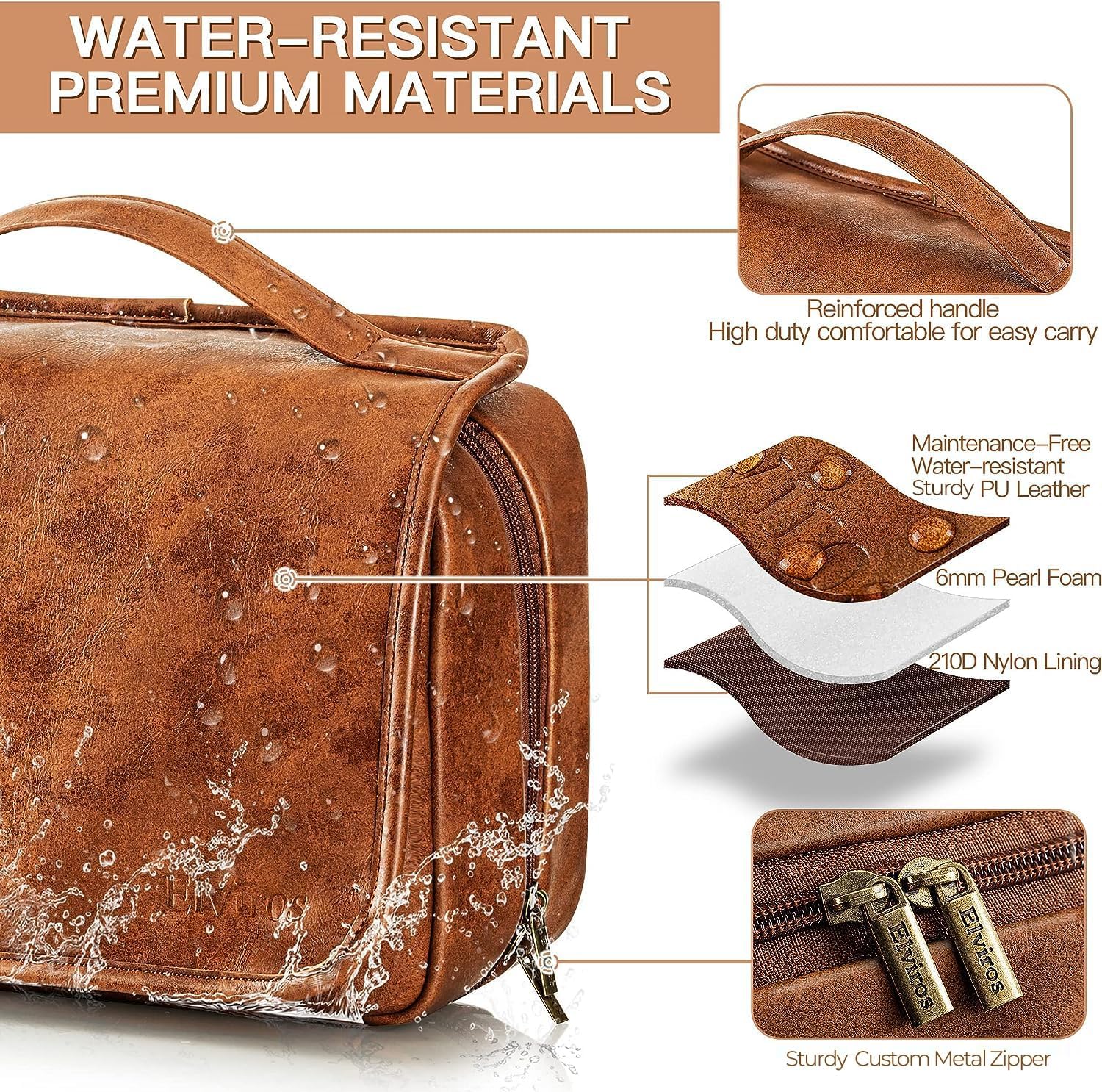 Detalle de Elviros Hanging Toiletry Bag, 3-in-1