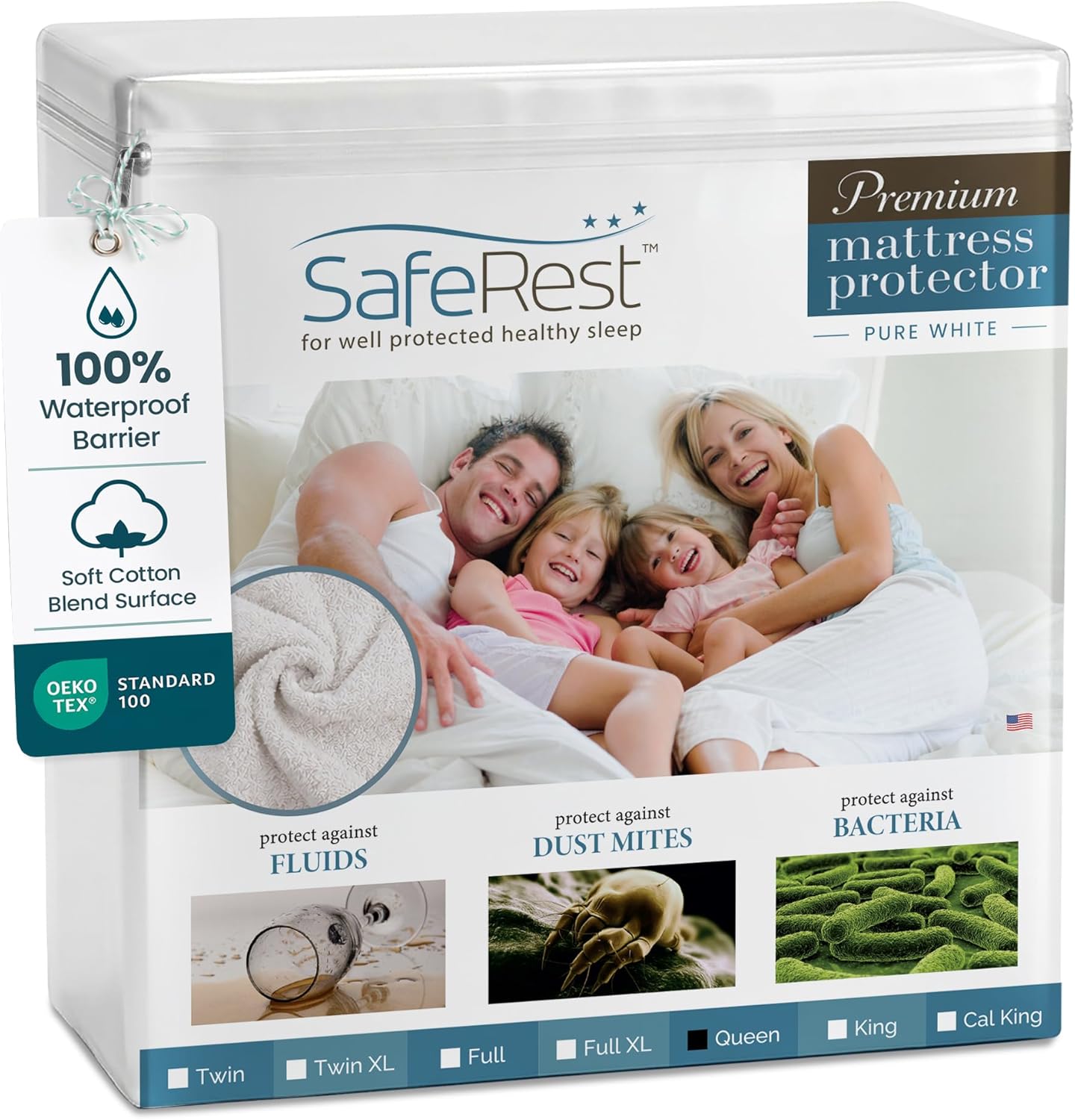 SafeRest Premium Waterproof Mattress Protector