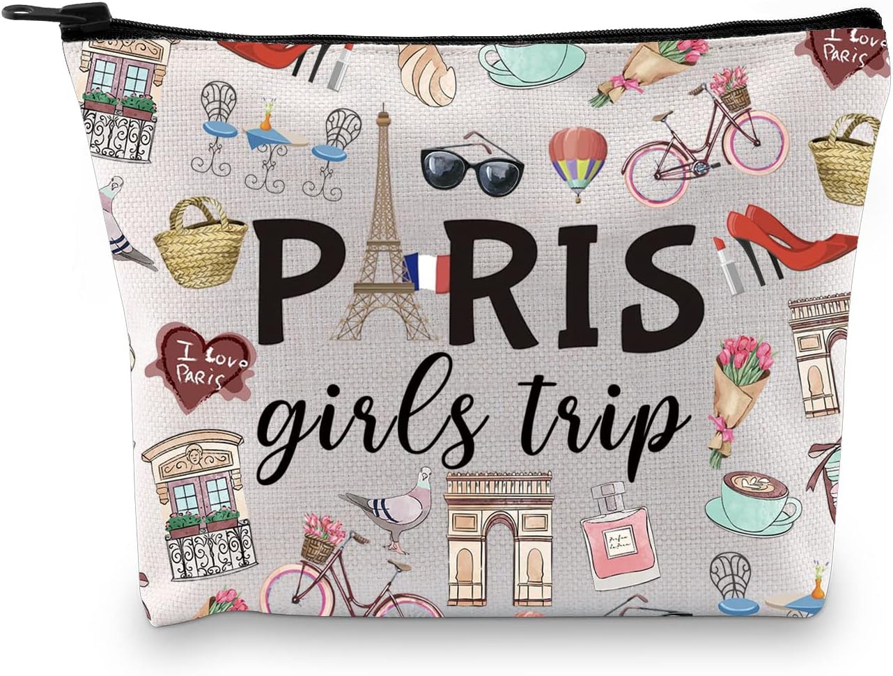 Detalle de Paris Girls Trip Travel Makeup Bag