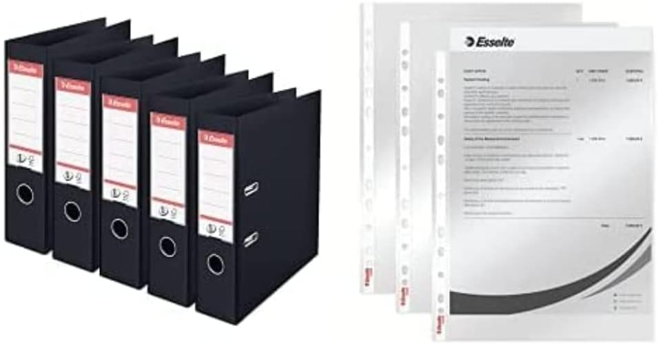 Thumbnail 6 de Esselte N°1 Power – Lot de 5 classeurs à levier blancs, A4, 2 trous, 500 feuilles