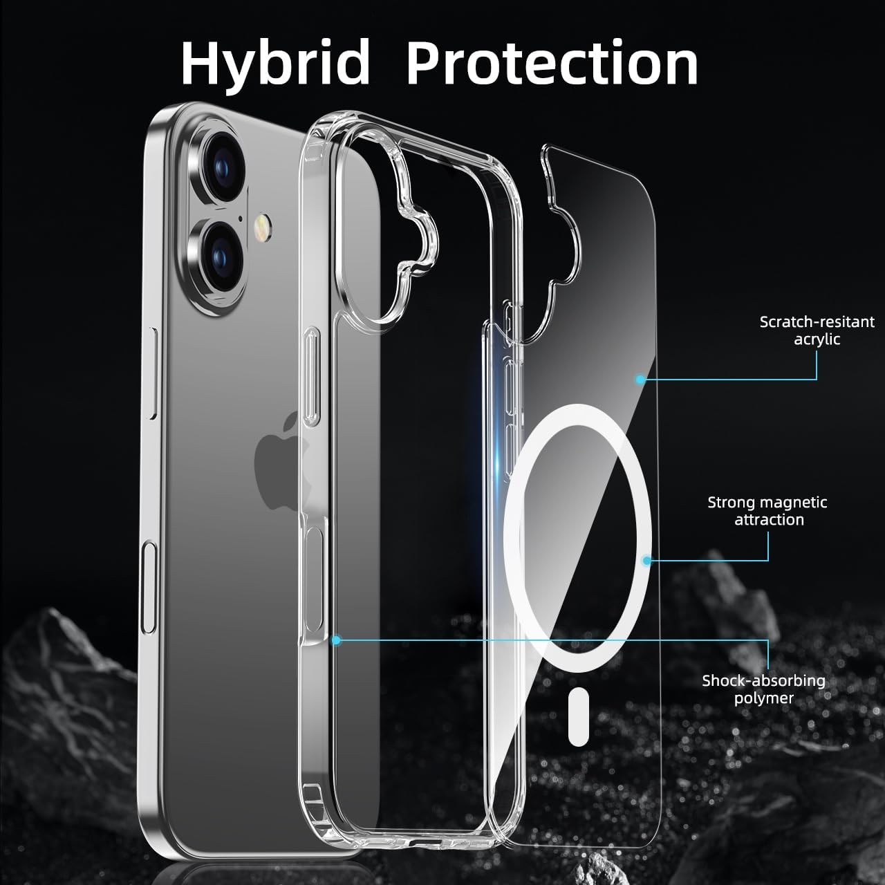 Detalle de tigratigro Cover Magnetica iPhone 17 – Compatibile MagSafe, anti-ingiallimento e antiurto