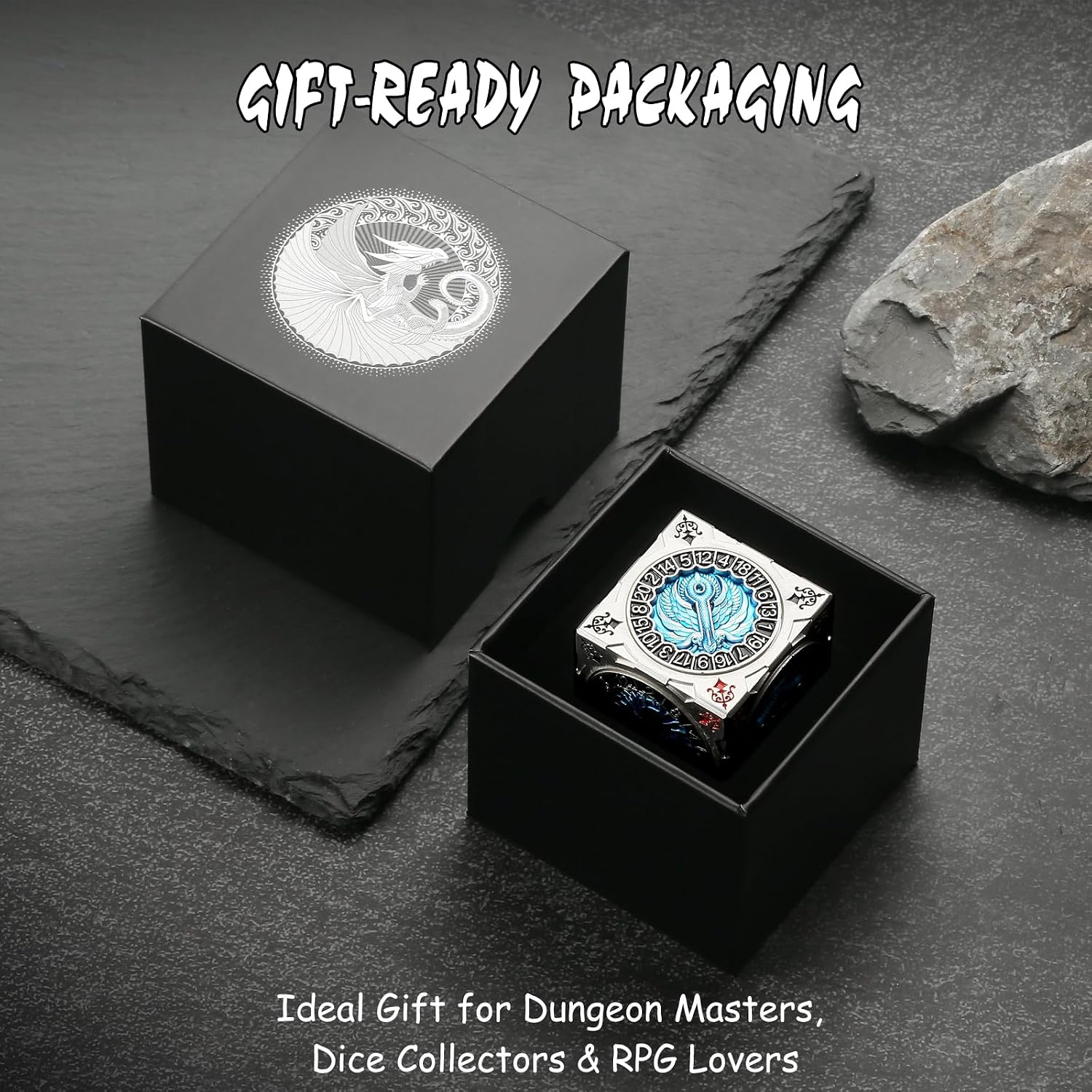 Thumbnail 6 de DNDND 7-in-1 Spinner Dice Cube with Gift Box: Goristro & Couatl Themed D&D Collector's Set