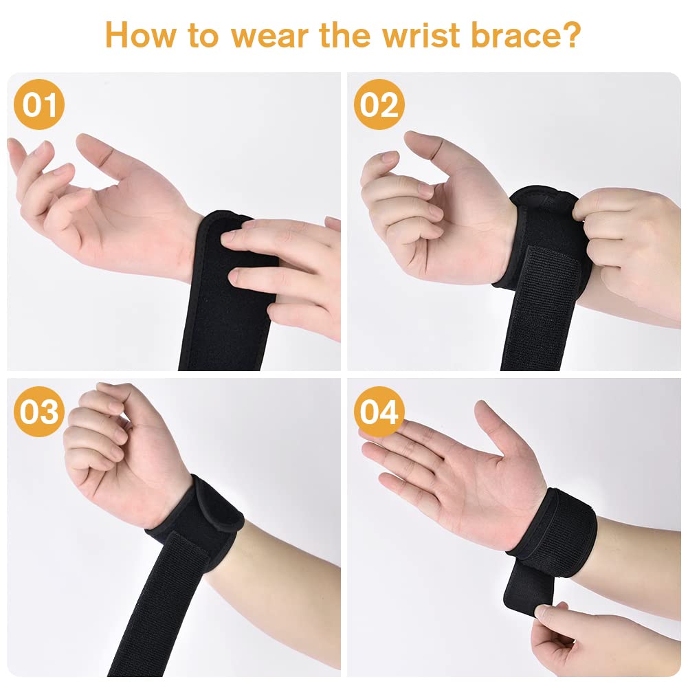 Detalle de ACWOO Support de Poignet – Bande de Poignet ajustable, 1 paire, soutien léger et flexible