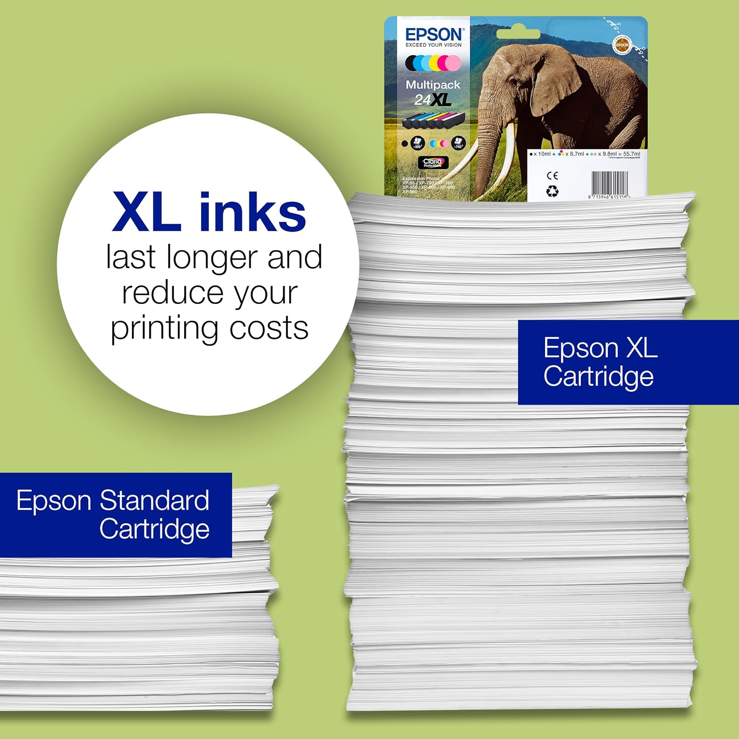 Thumbnail 3 de Epson 24XL Elephant High Yield Multipack 6-Farben