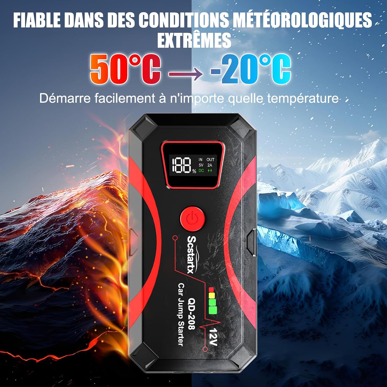 Thumbnail 5 de Démarreur 2000A Jump Starter batterie voiture