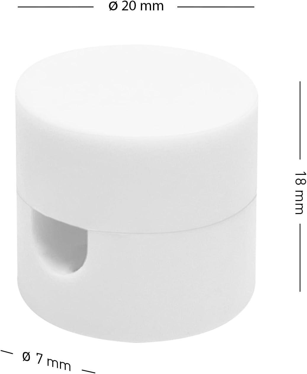 Thumbnail 1 de smartect Decentratore da Parete e Soffitto per Cavi (8 Pezzi, Bianco, Ø20x18 mm) – Supporto in Superficie per Illuminazione fai-da-te