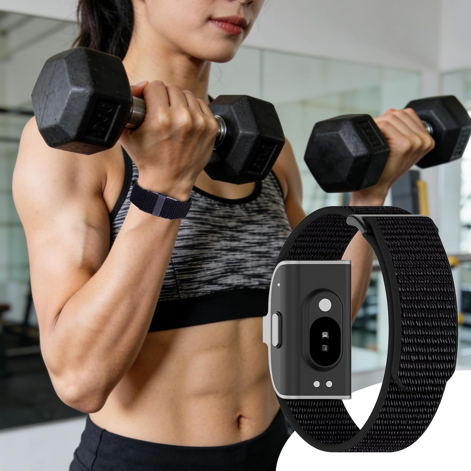 Thumbnail 4 de ZOOROO Nylon Loop Sport Replacement Bands for Hume Health Band (adjustable breathable strap)