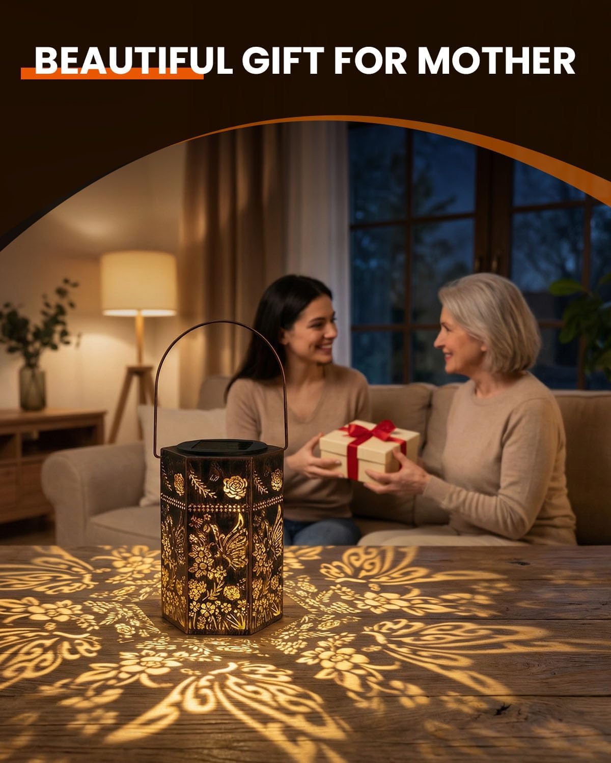 Thumbnail 6 de Butterfly Solar Lantern Garden Ornament for Mum – IP65 Hexagon Outdoor Lantern