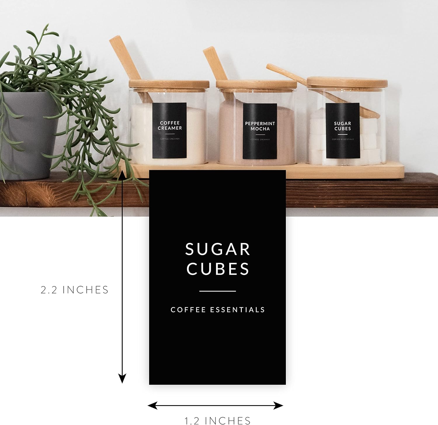 Detalle 2 de Coffee bar labels, 72 stickers