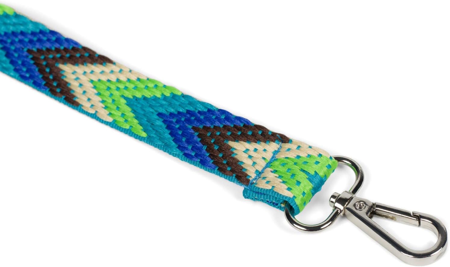 Detalle de styleBREAKER Tracolla della borsa stretta regolabile con motivo colorato a zig-zag, intercambiabile, unisex
