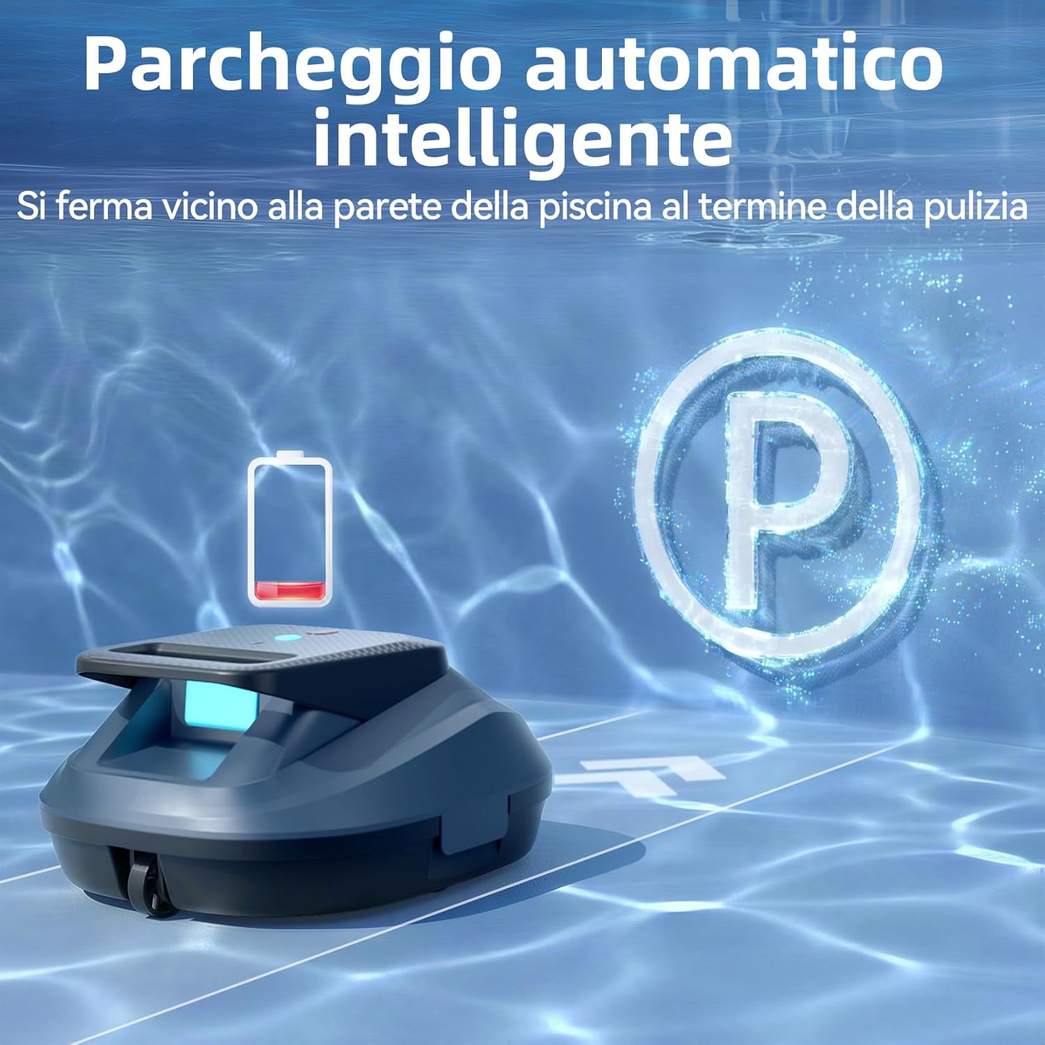 Detalle de Pondee X1 Robot Piscina Senza Fili: pulizia autonoma per piscine fino a 120 m²