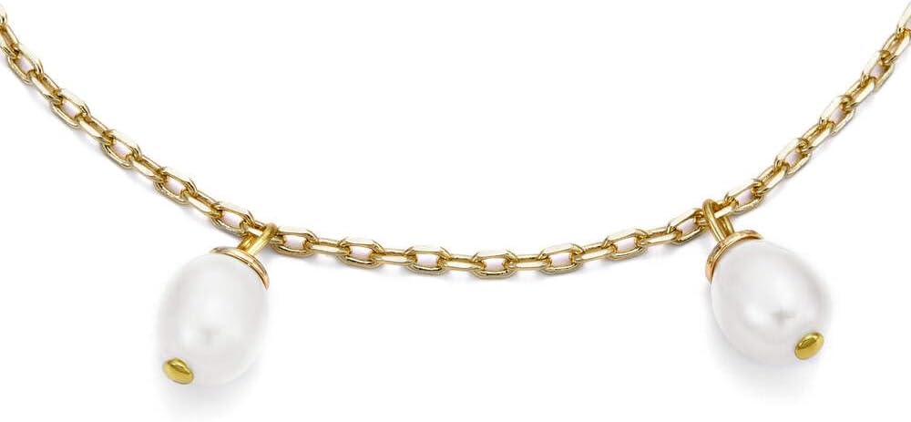 Detalle de Emporio Armani Bracciale da donna in acciaio inossidabile o ottone, tonalità oro, chiusura moschettone