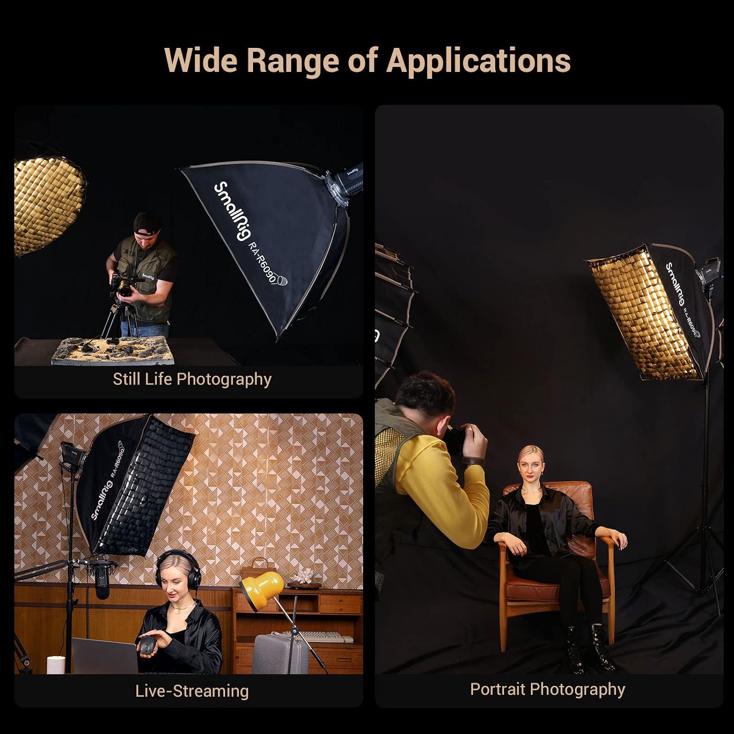 Thumbnail 6 de SMALLRIG Rectangular Softbox 60 x 90cm Quick Release Bowens Mount (3930)