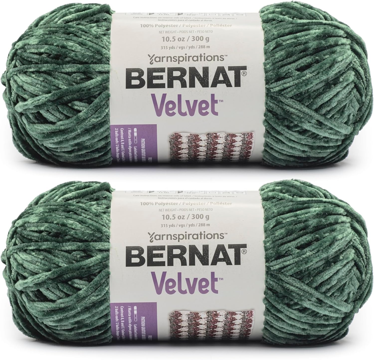 Bernat 2 pelotes fil velours pin 🧵