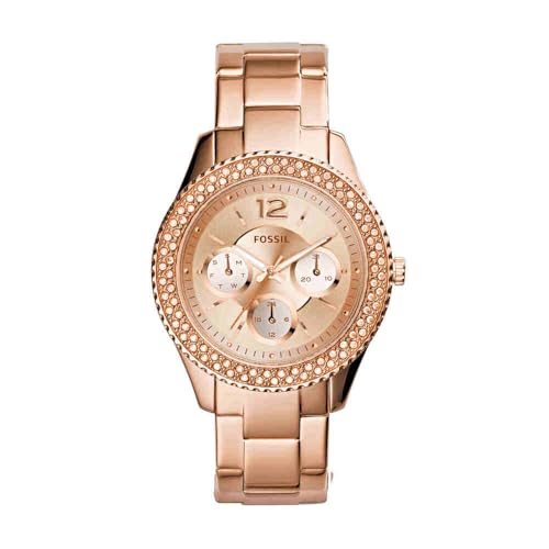 Detalle de Fossil Stella cronógrafo 38 mm tono oro rosa