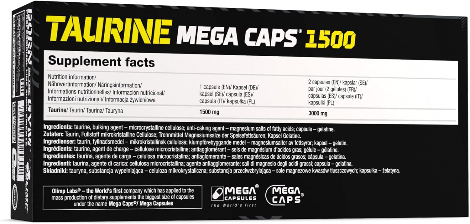 Thumbnail 2 de Olimp Taurine Mega Caps 🧪 - 120 Cápsulas