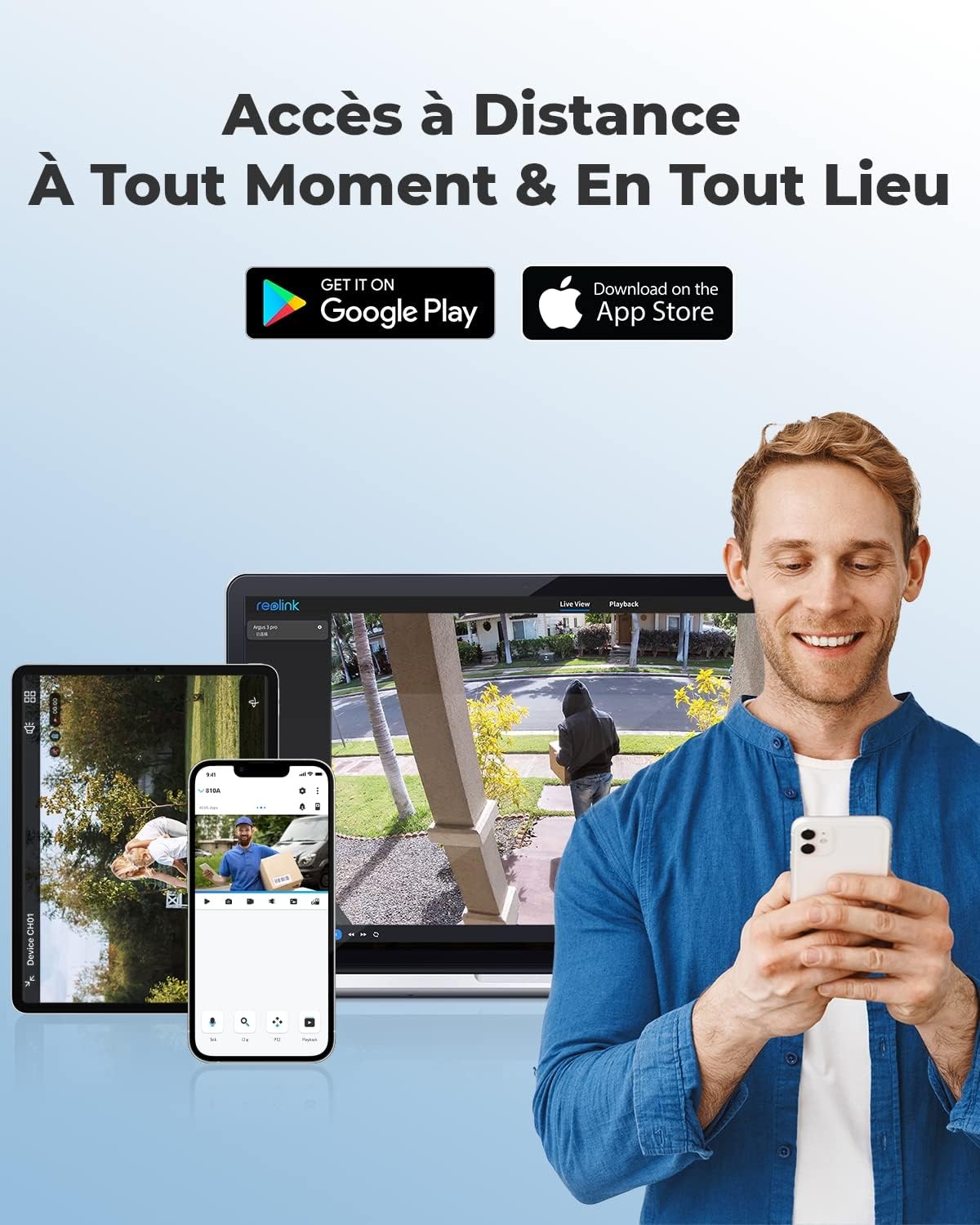 Thumbnail 5 de Reolink RLC-810A : caméra IP PoE 4K extérieure avec détection personne/véhicule/animal