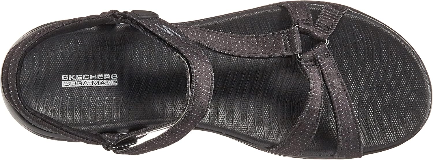 Detalle de Skechers On-The-Go 600 Brilliancy: sandalias atléticas mujer en negro