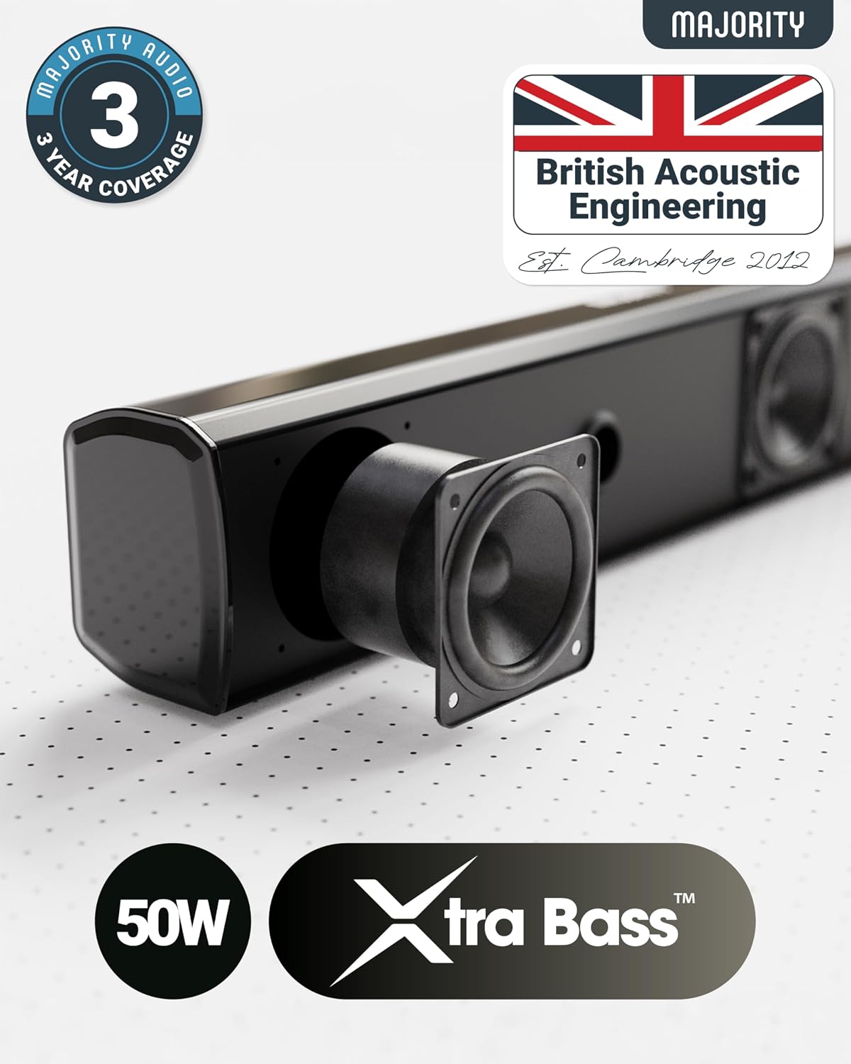 Detalle de MAJORITY Bowfell 50W Bluetooth TV soundbar