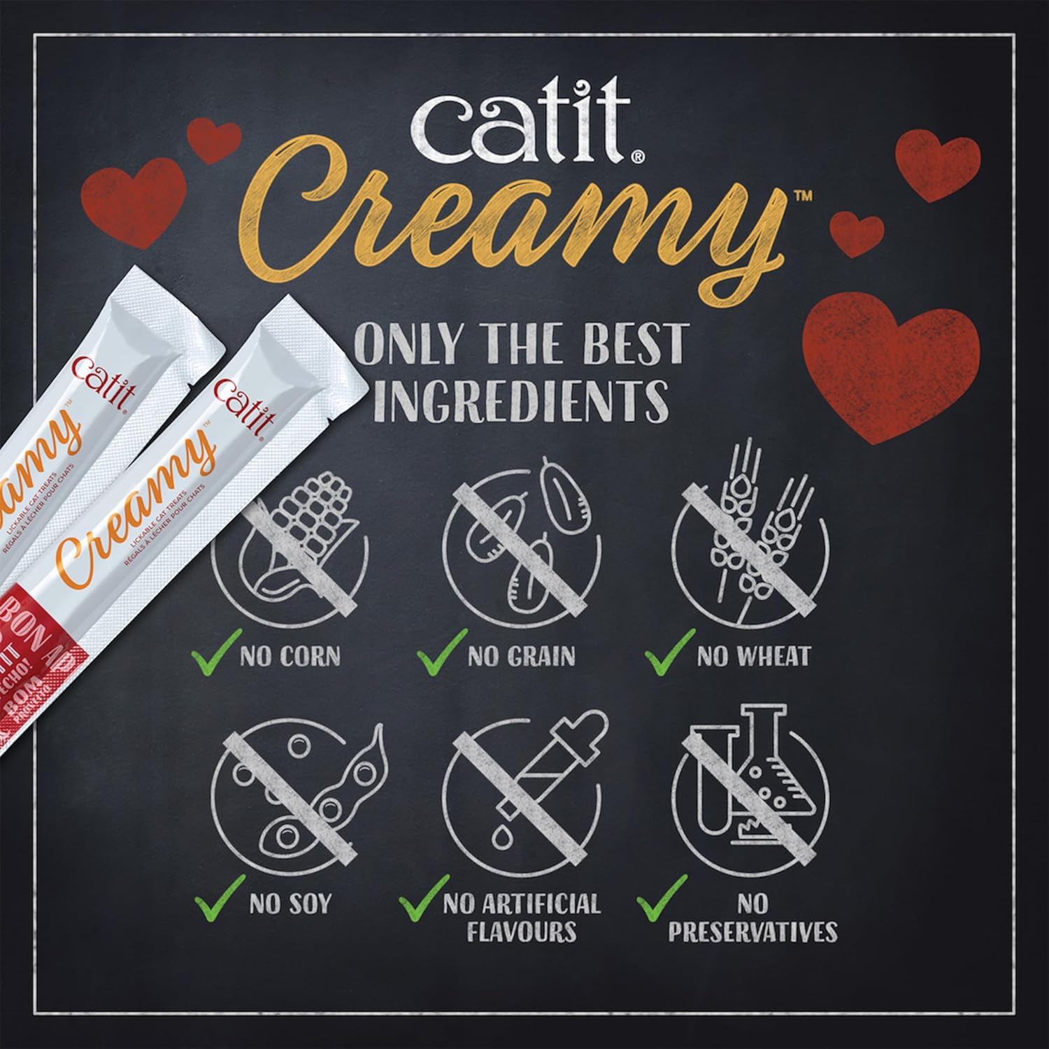 Detalle 2 de Catit Creamy Variety Pack 50 x 10g 🐱