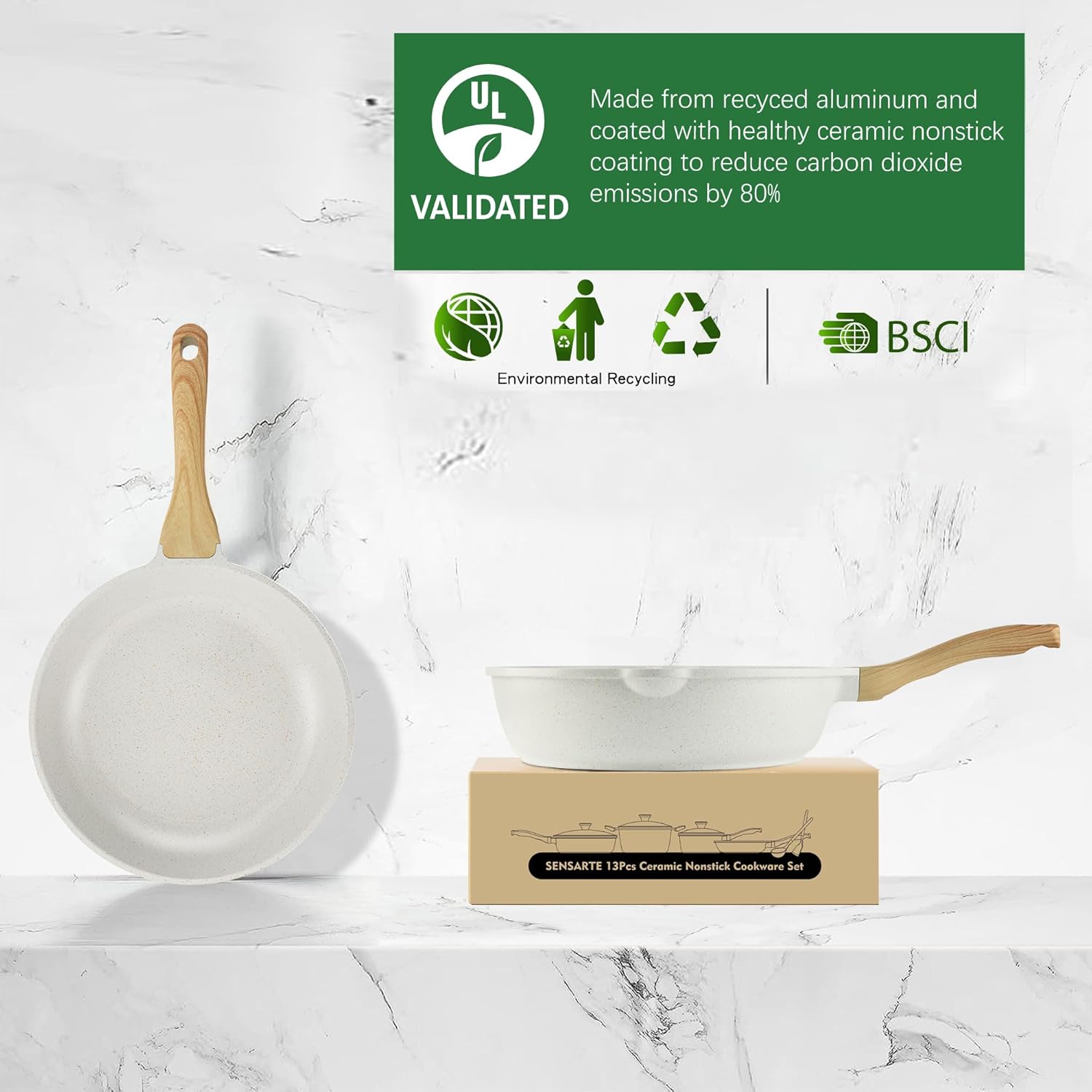 Thumbnail 5 de SENSARTE Ceramic Cookware Set 13-Piece