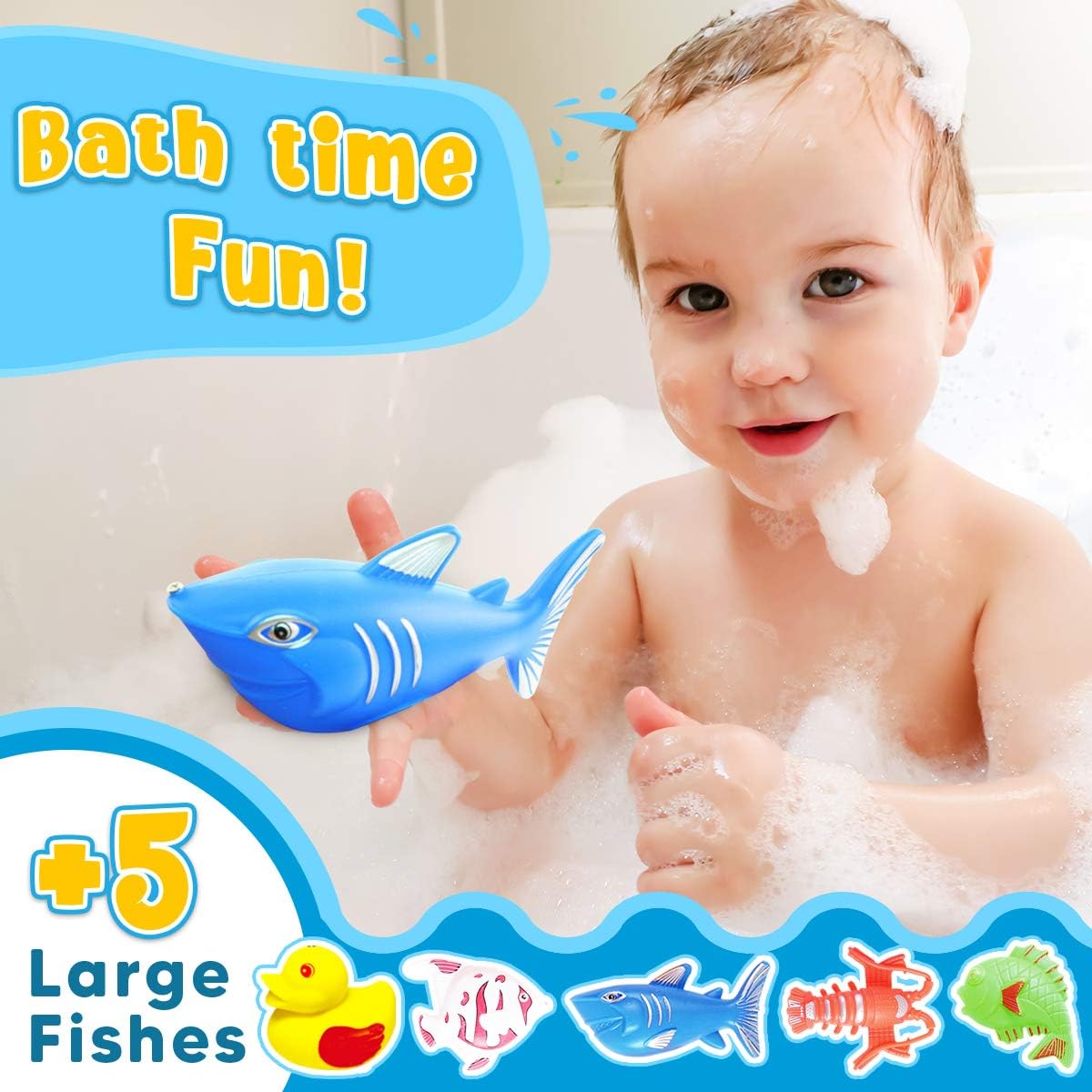 Detalle de Goody King Magnetic Fishing Game Pool Party Pole Rod Net