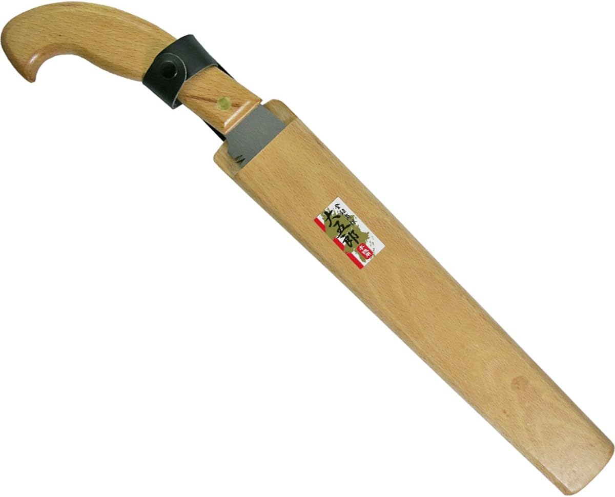 Detalle de 近与(KONYO) 大五郎 鞘付剪定鋸 生木用 270mm 木柄・鞘付き