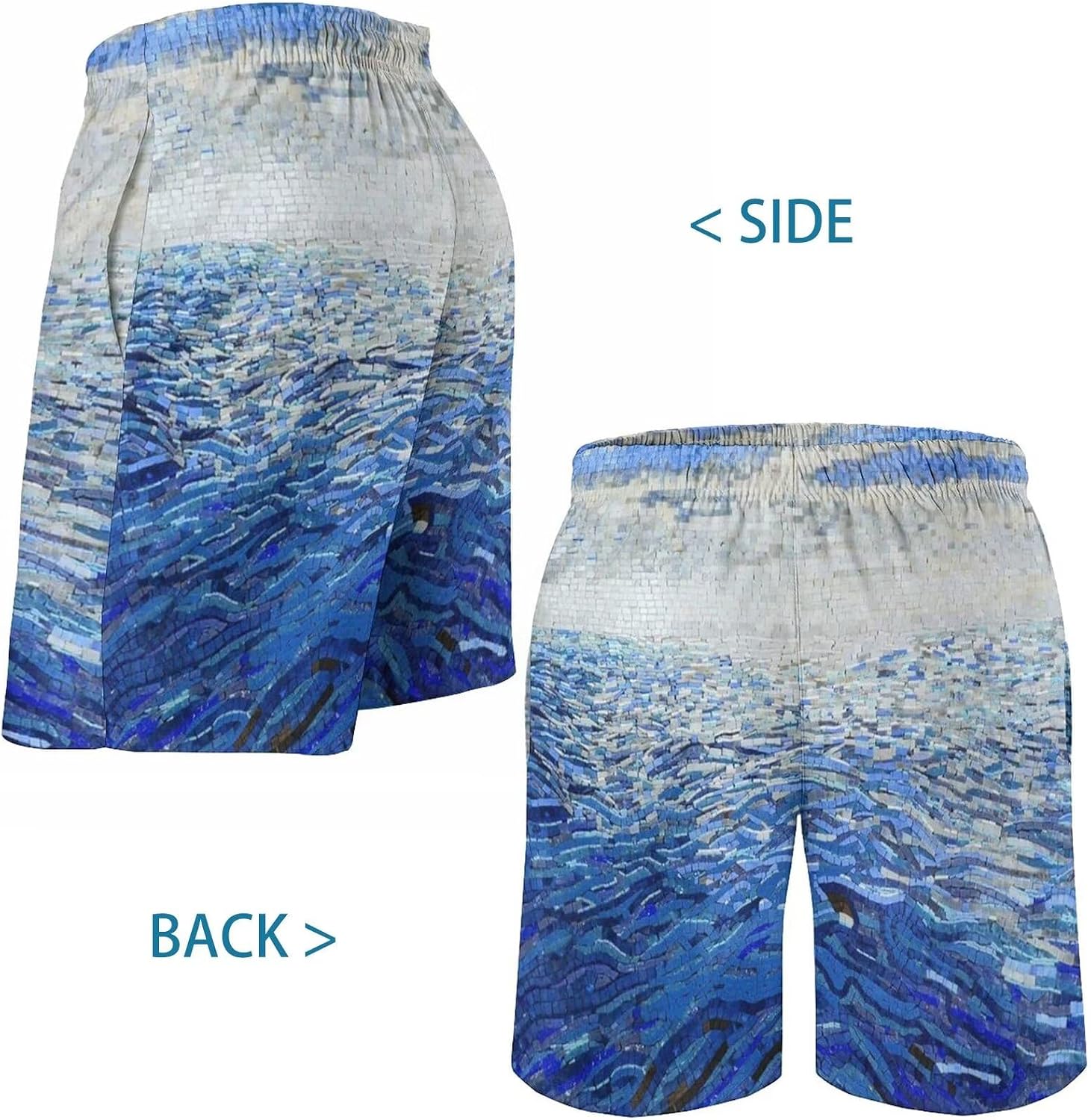Detalle 2 de Men's Swim Trunks Hawaiian Beach Shorts with Pockets