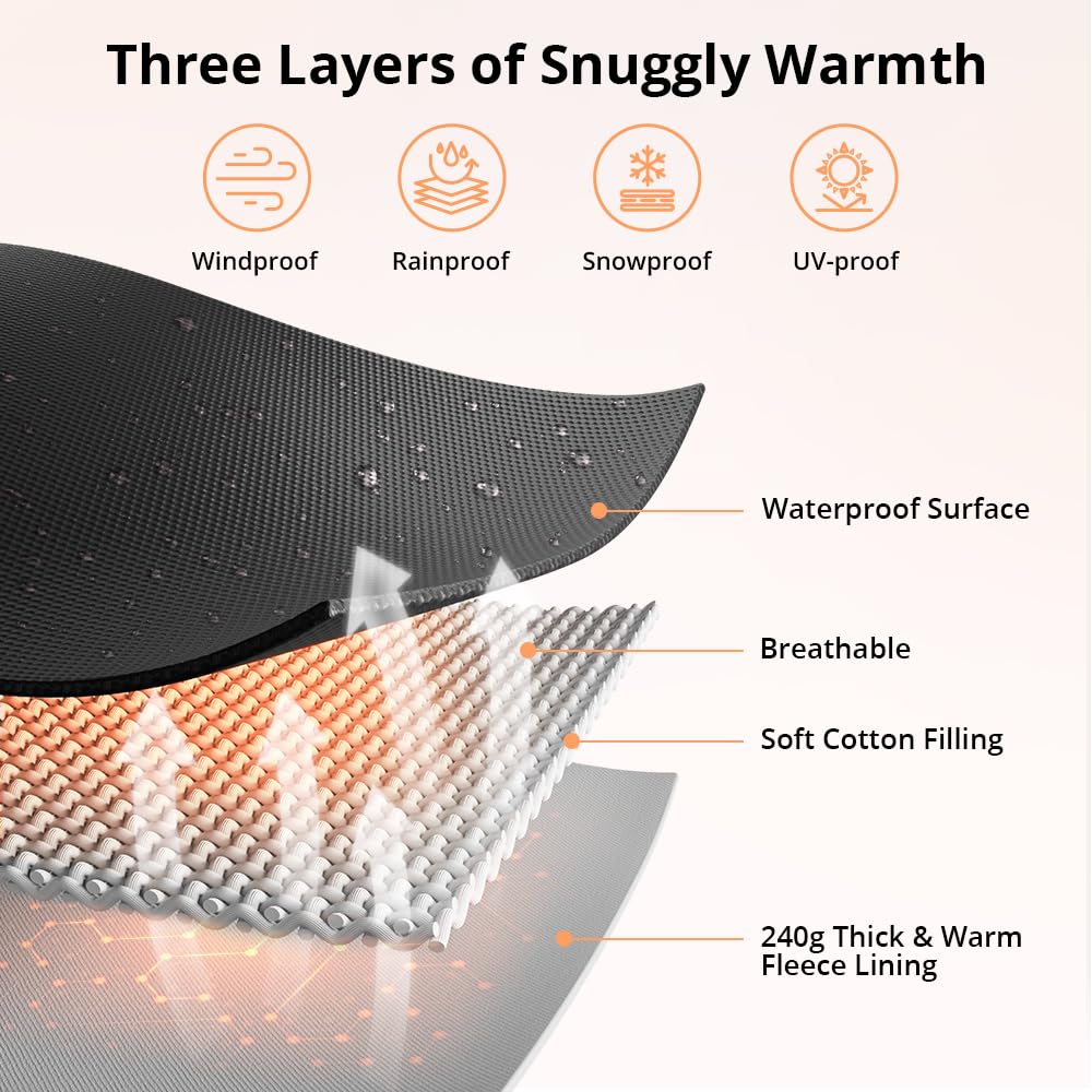 Thumbnail 2 de Bioby BG-CSC-4 Winter Baby Car Seat Cover, Waterproof with Fleece Lining