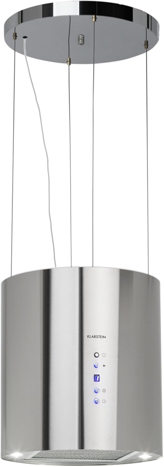 Detalle de Klarstein 10035165 – okap wyspowy 522 m³/h, LED, 3 biegi
