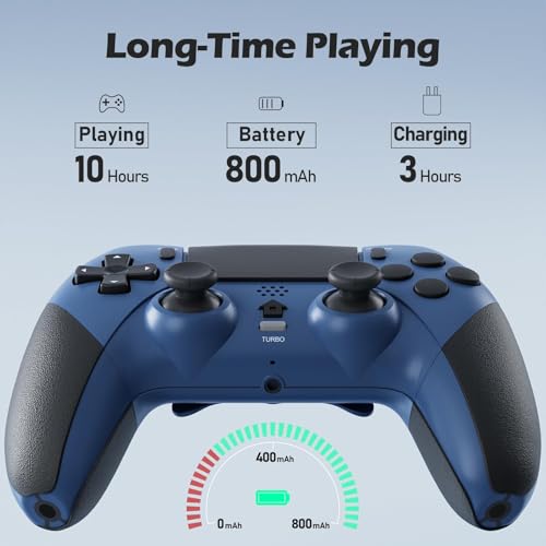 Thumbnail 6 de CHEREEKI Mando Inalámbrico para PS4 Con Doble Vibración, Giroscopio y Touchpad