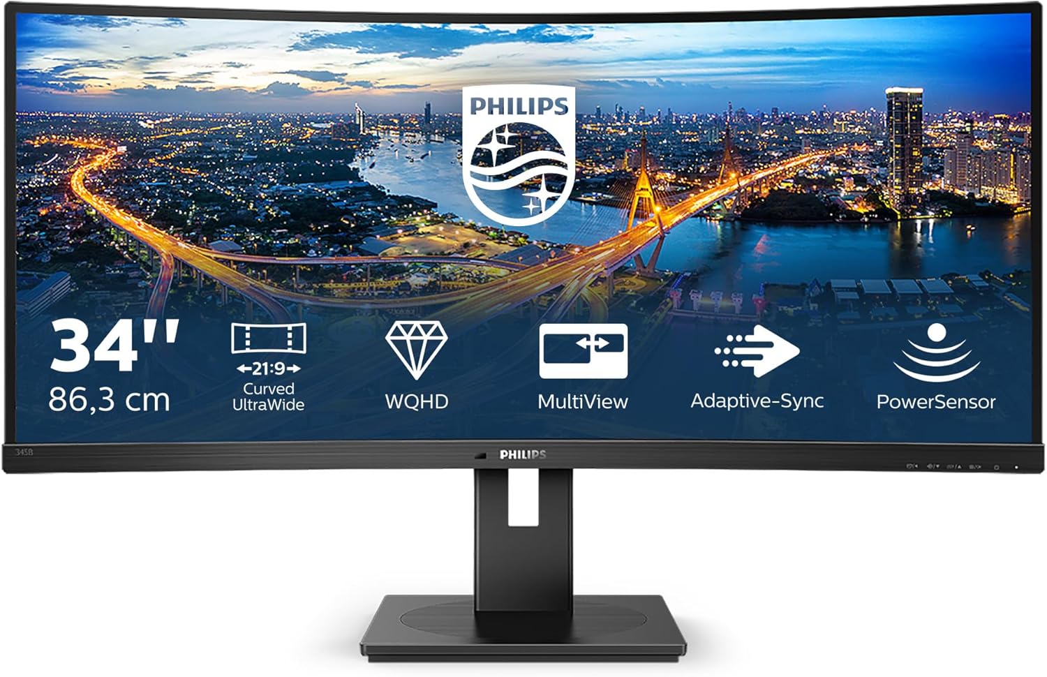Thumbnail 1 de Philips 345B1C 34-Inch Curved WQHD Monitor: A Practical UltraWide for Everyday Business