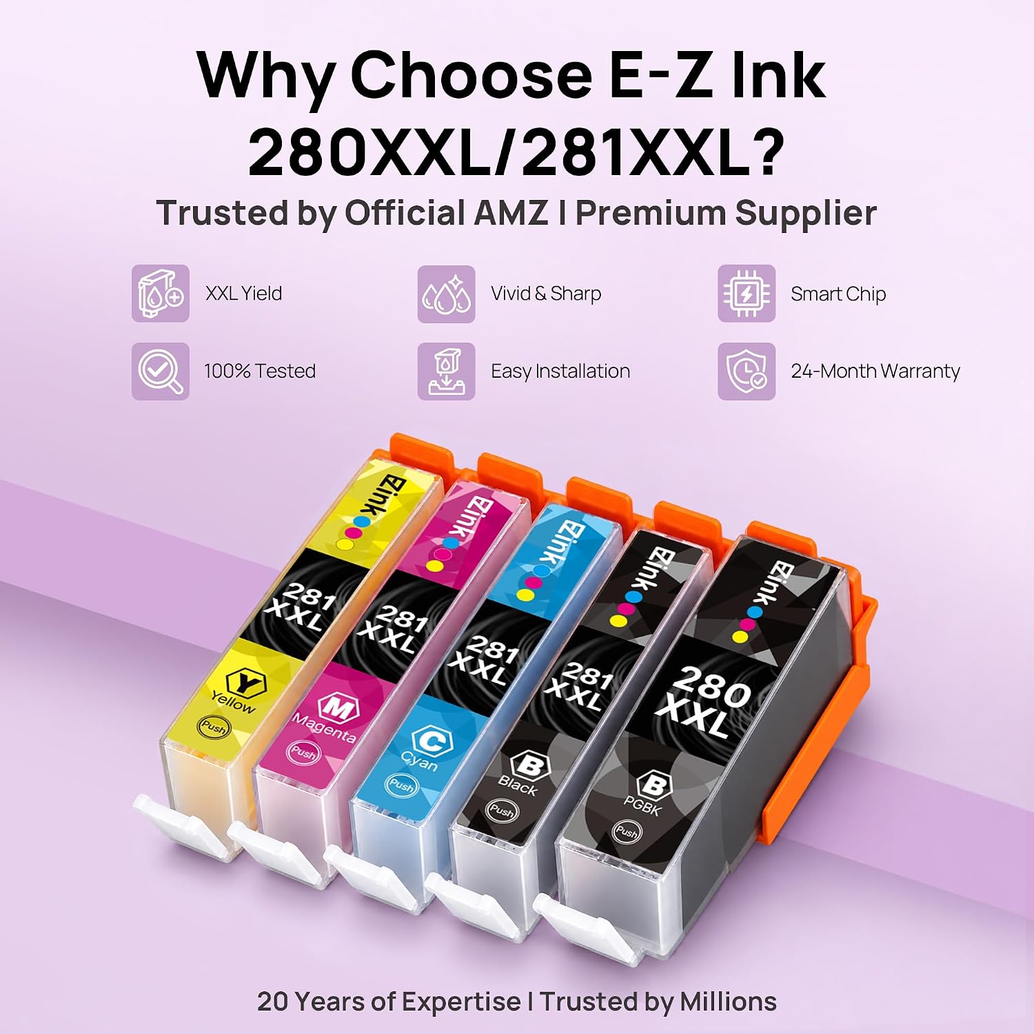 Detalle de E-Z Ink TR8620a ink cartridge 5-pack ๐จ