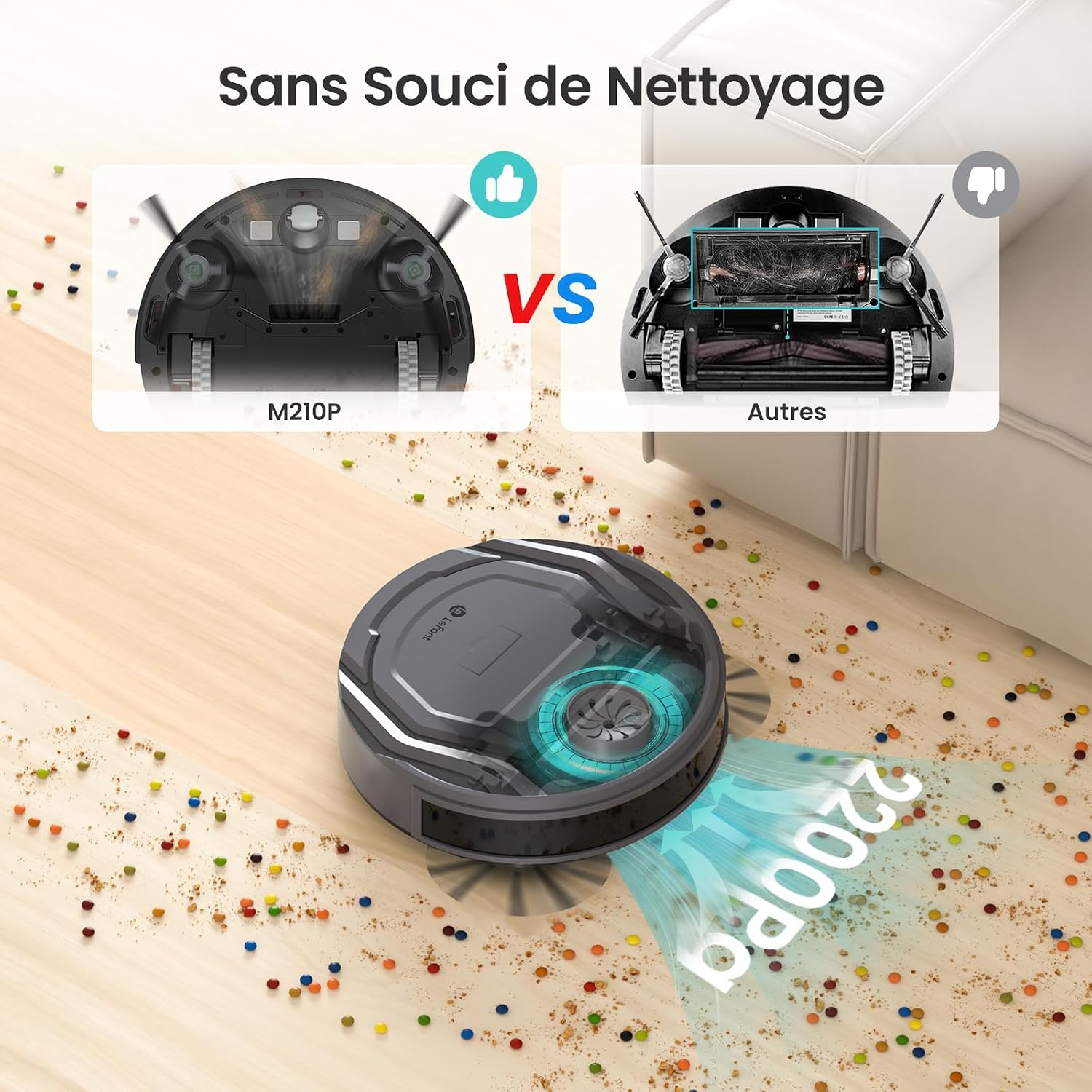 Thumbnail 5 de LEFANT M210P Aspirateur robot 120min