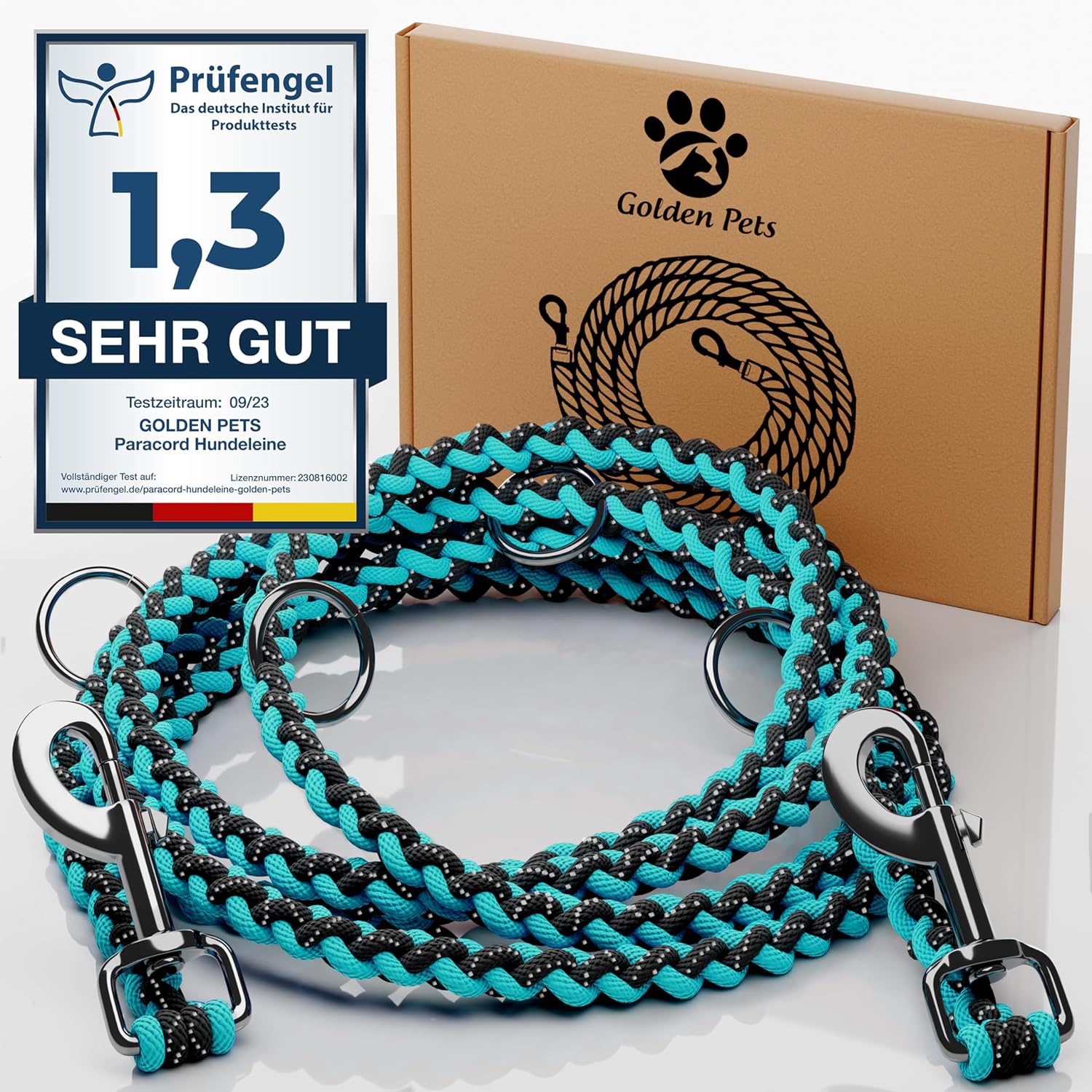 Detalle de Golden Pets Hundeleine reflektierend 2 m đ