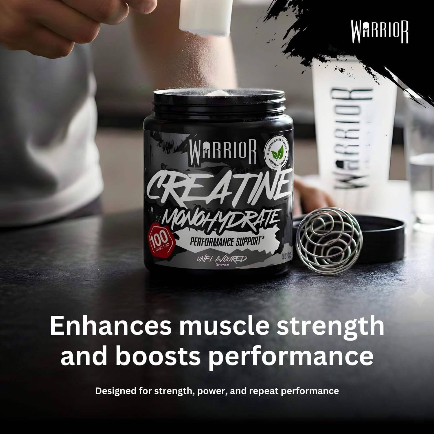 Thumbnail 5 de Warrior Creatine Monohydrate Powder 300g – Pure, Unflavoured Micronised Creatine for Strength and Recovery