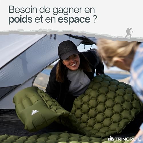 Thumbnail 1 de TRINORDIC Tapis de Camping Gonflable Ultraléger avec Oreiller — Confort et simplicité pour vos aventures