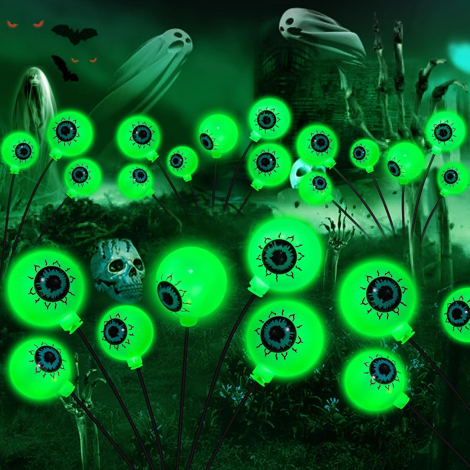 Detalle de ZFNN Solar Halloween Lights, 4-Pack