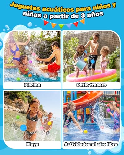 Detalle de KOKODI Globos de Agua Reutilizables en Silicona: 16 Uds para diversión sostenible