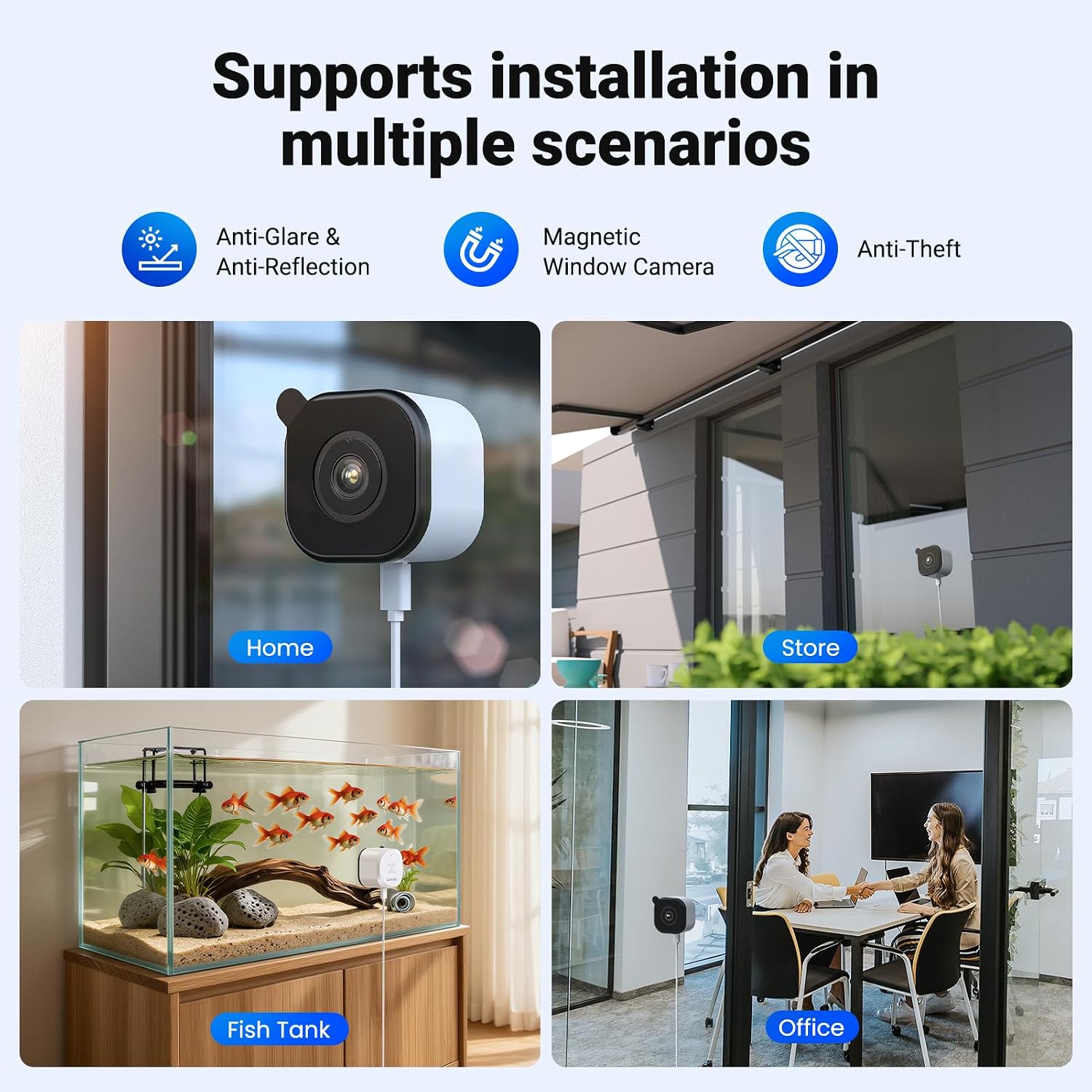 Thumbnail 6 de Codnida 3MP Window Camera for Home Security – 2K Indoor Window Camera with Night Vision, Motion Detection and Two‑Way Audio