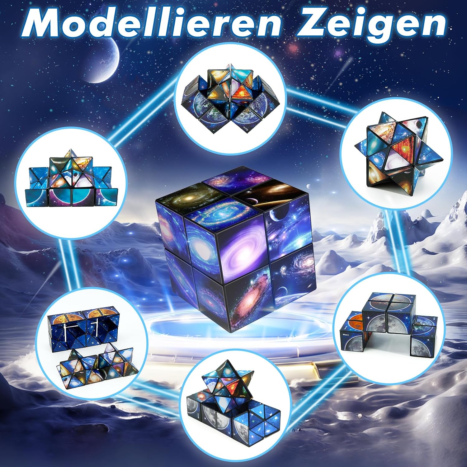 Thumbnail 2 de Euclidean Cube Sternenwürfel Zauberwürfel-Set 5,5 cm 🧩
