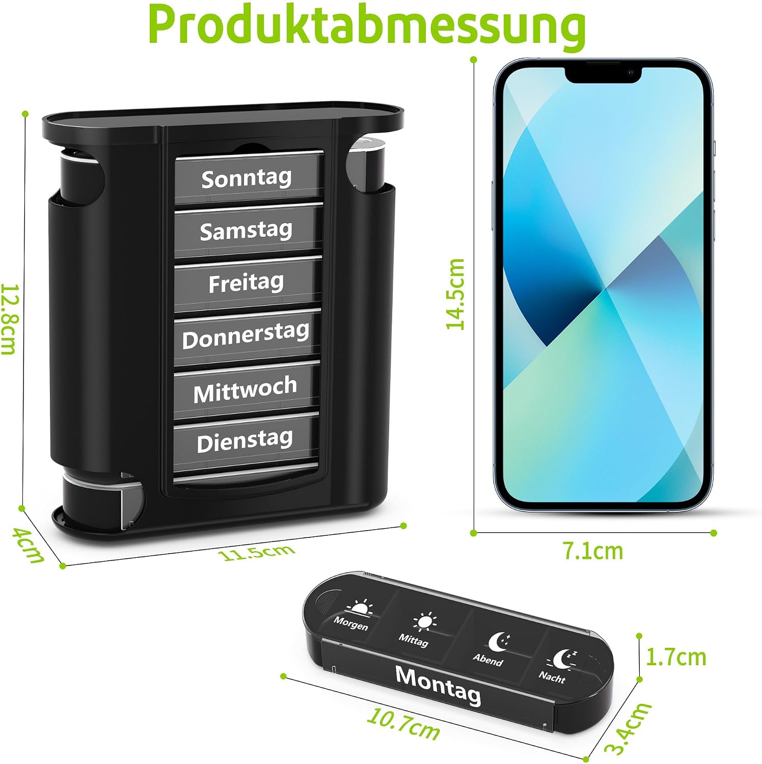 Detalle 2 de Tablettenbox Opret 7 Tage mit 4 Fächern