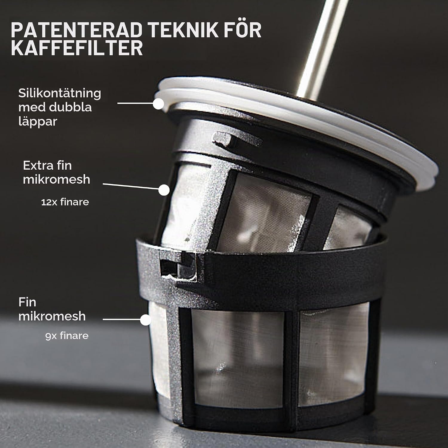 Detalle 1 de ESPRO 1008CF2 mikrofilter till pressbryggare P0/P1, dubbelfilter mot sump