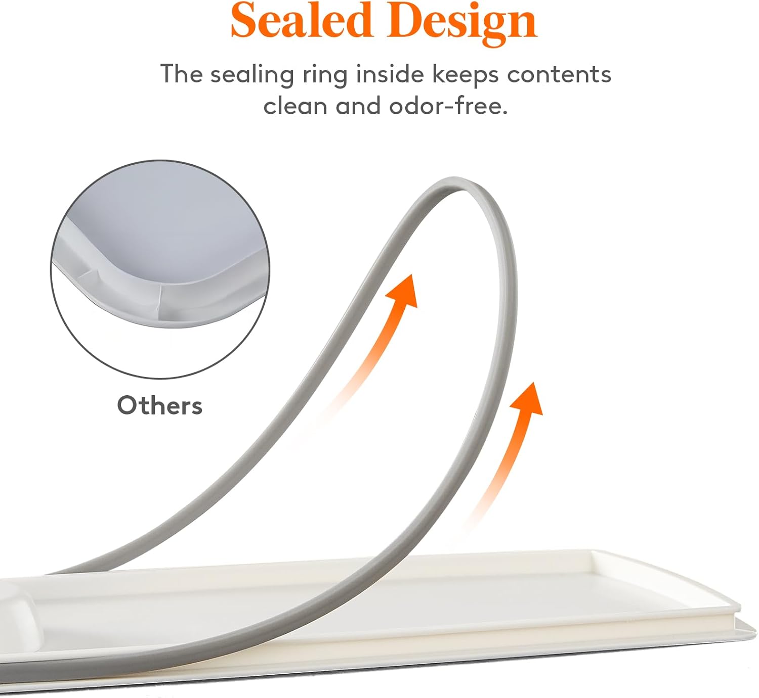 Thumbnail 6 de Lifewit Rice Dispenser 25 Lbs (11.3 kg) Airtight Rice Storage Container (Grey) with Measuring Cup