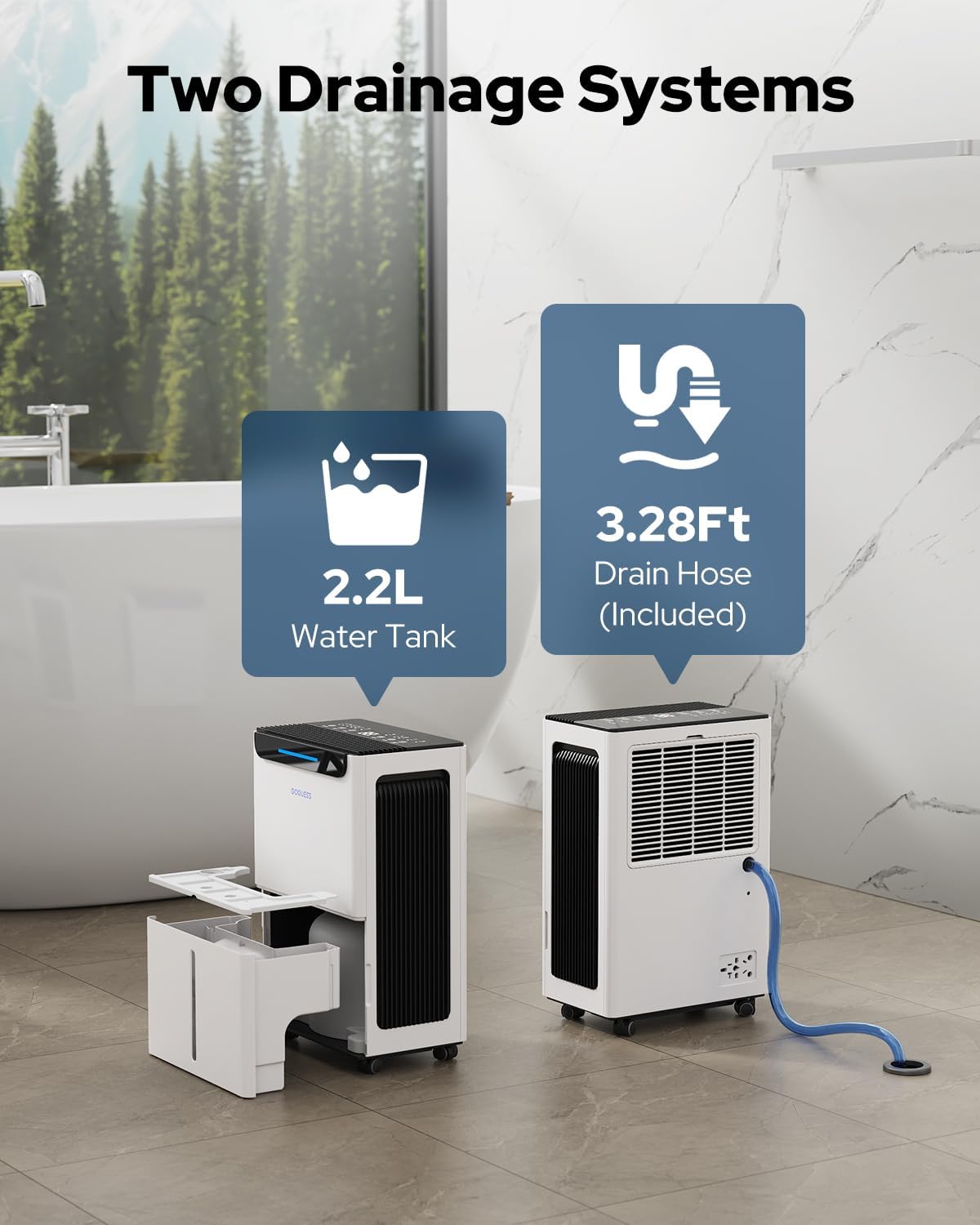 Thumbnail 6 de GoGuess YC3D6-PRO Compressor Dehumidifier, 21 Pints/Day, 1,600 Sq. Ft.