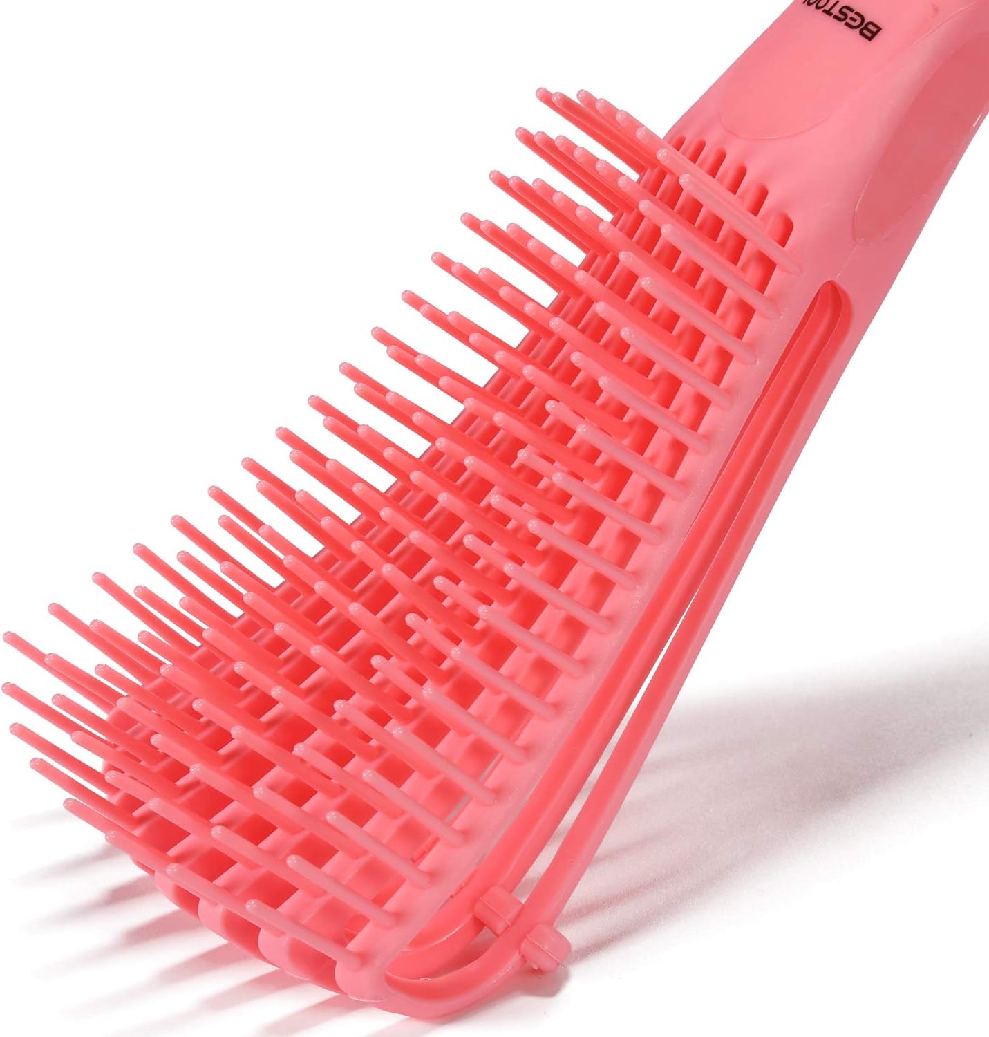 Thumbnail 5 de BESTOOL Brosse à cheveux pour boucles afro (3a à 4c) — brosse de démêlage sur cheveux mouillés ou secs (Rose)
