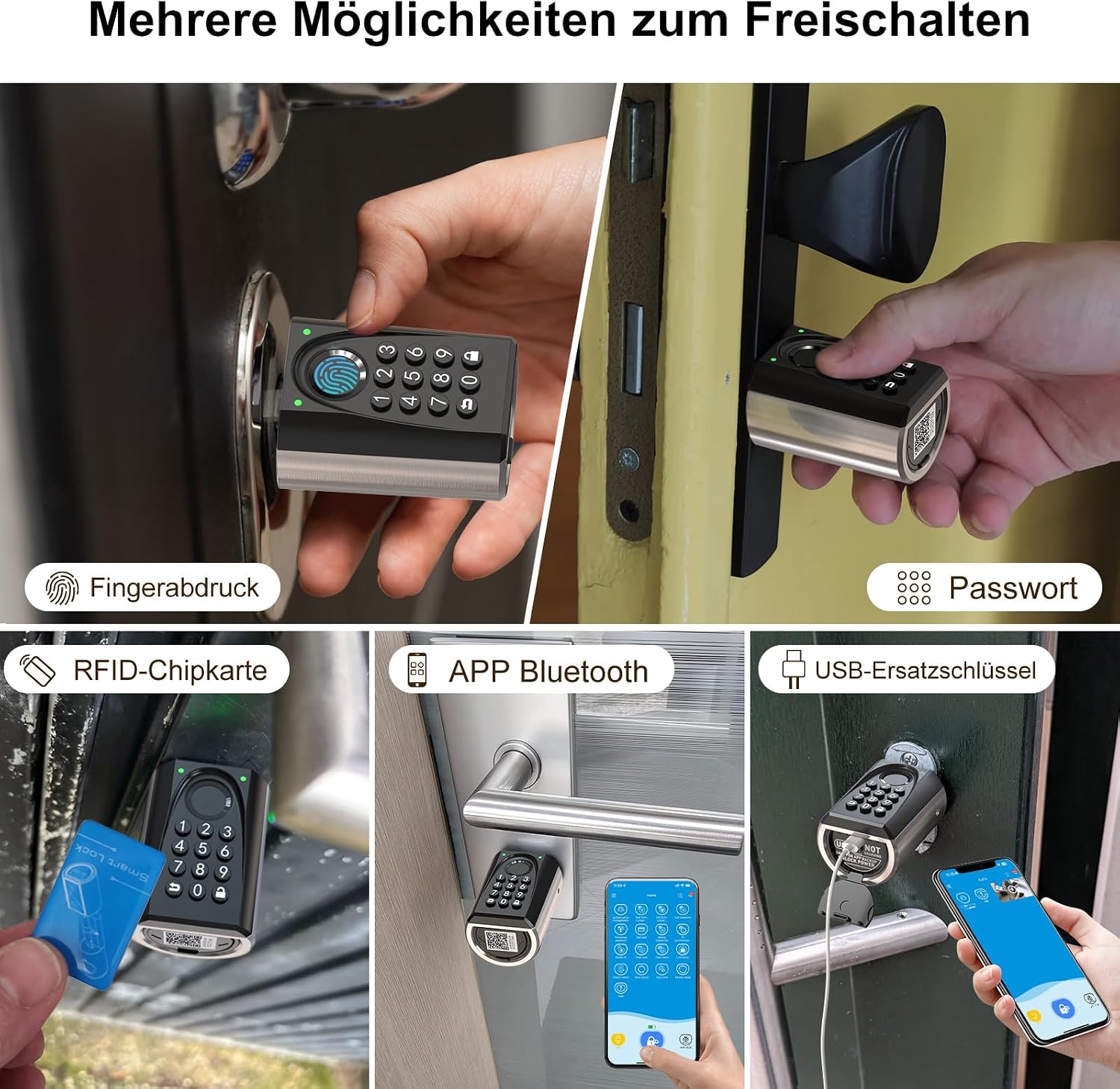 Detalle 2 de WELOCK ToucA51 PRO Fingerabdruck Türschloss