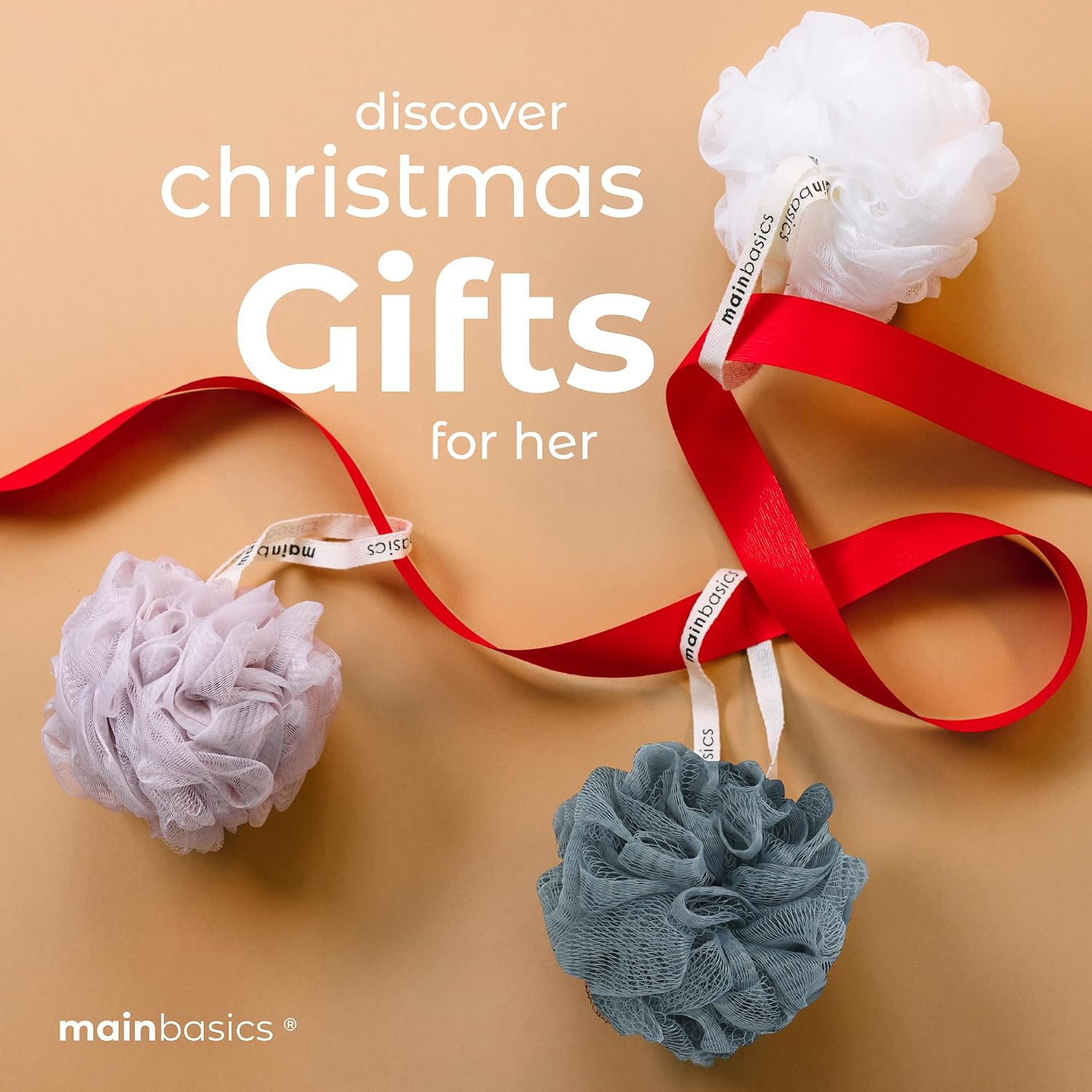 Thumbnail 1 de MainBasics Loofah Pouf Set of 3