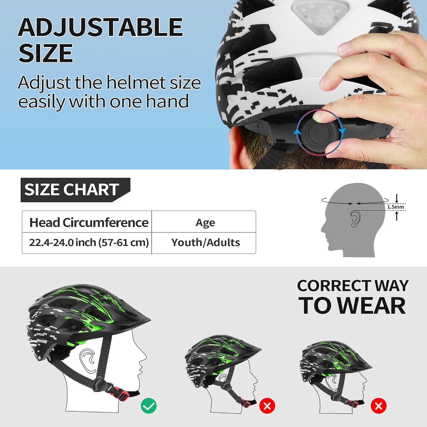 Thumbnail 5 de Bike Helmet Lightweight with Tail Light