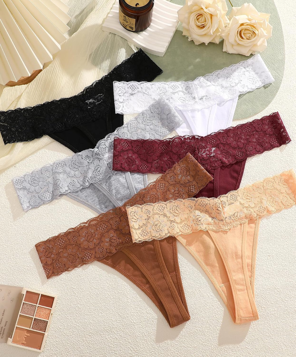Thumbnail 3 de READY TO LOVE Tanga Damen Unterhosen Baumwolle 6er Pack